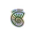 UNDA CYCLE Logo Holografisk Cut Out Sticker