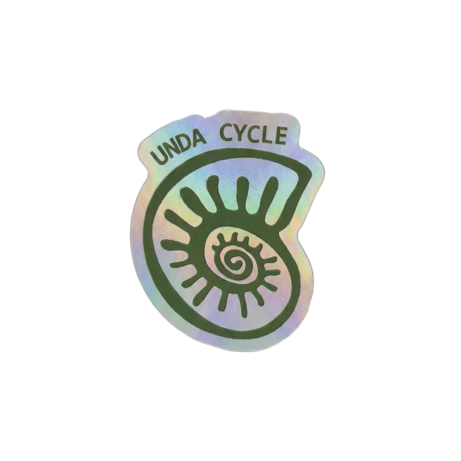 UNDA CYCLE Logo Holografisk Cut Out Sticker