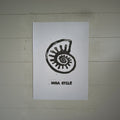 UNDA CYCLE Linocut Plakat
